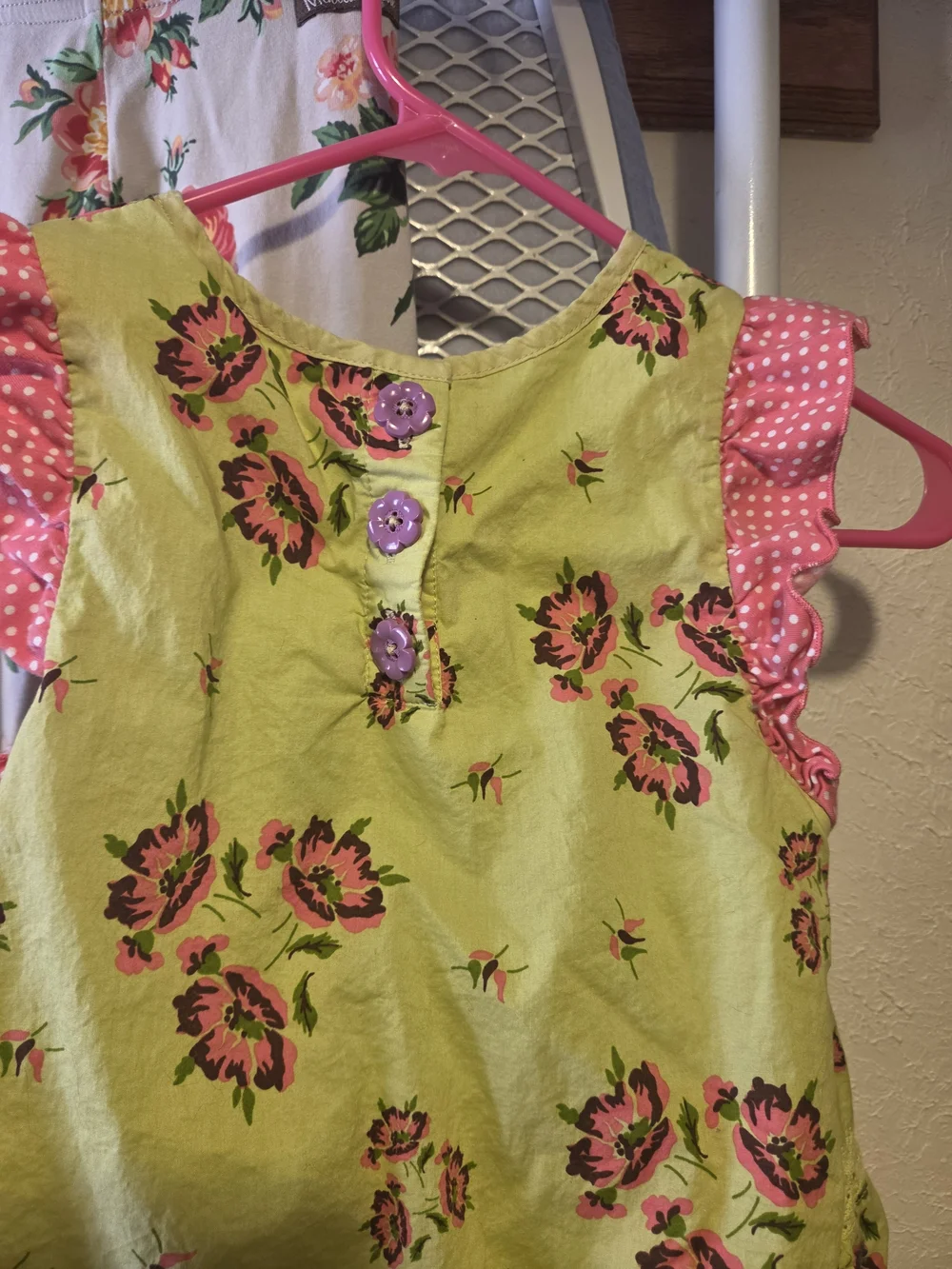 Matilda Jane Girls Floral Lime Green and Cream Matching Set